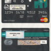 powder art universal multipurpose bank mastercard debit credit card template in PSD format, fully editable scan effect