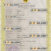 praise universal birth certificate PSD template, completely editable scan effect