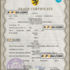 pulse verse vital record death certificate universal PSD template
