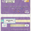 purpleistic universal multipurpose bank visa credit card template in PSD format, fully editable scan effect