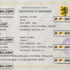 red-eye universal marriage certificate PSD template, completely editable