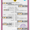 registration universal marriage certificate PSD template, fully editable