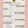 scribe universal birth certificate PSD template, fully editable scan effect