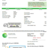seventh green universal multipurpose utility bill template in Word format