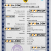 sketch universal marriage certificate PSD template, completely editable