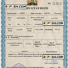 solid death universal certificate PSD template, completely editable scan effect
