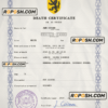 stance vital record death certificate universal PSD template scan effect