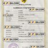 sweet story universal marriage certificate PSD template, completely editable scan effect