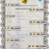 trident universal birth certificate PSD template, fully editable scan effect