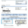 water system universal multipurpose utility bill template in Word format