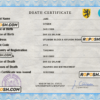 wise crowd death universal certificate PSD template, completely editable scan effect