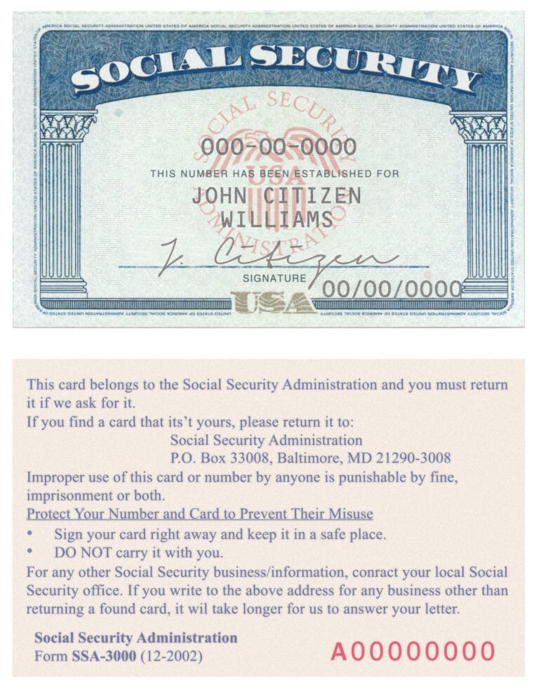 Ssn Sample Format Editable SSN Psd | Blank SSN Card | roposh
