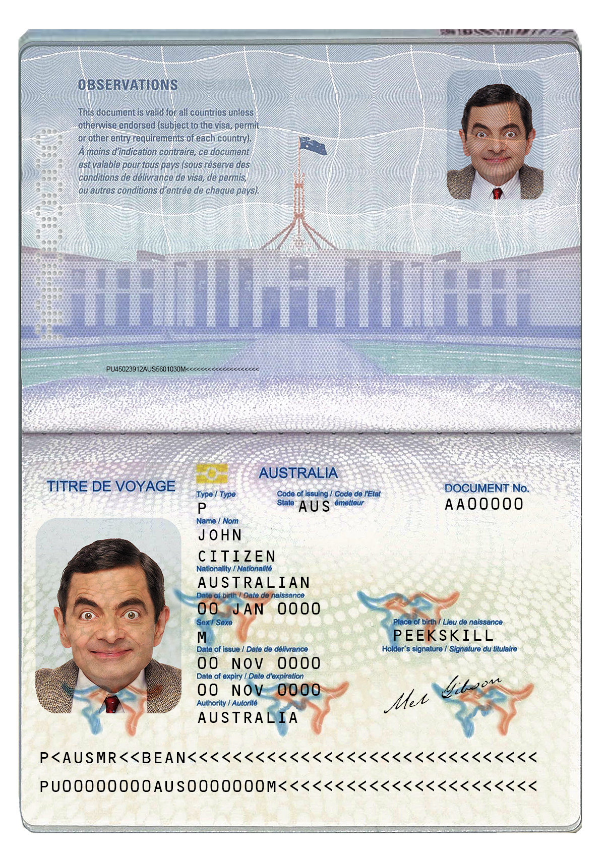 Australian Passport Psd Free Template Roposh 0773