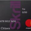 Skrill Mastercard Debit card template in PSD format