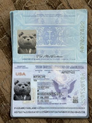 The product photo reveals the "Fake USA Passport"'s meticulous design, highlighting its place in the digital realm as a symbol of innovative creation.