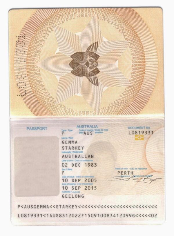 australia passport psd template (3 version)