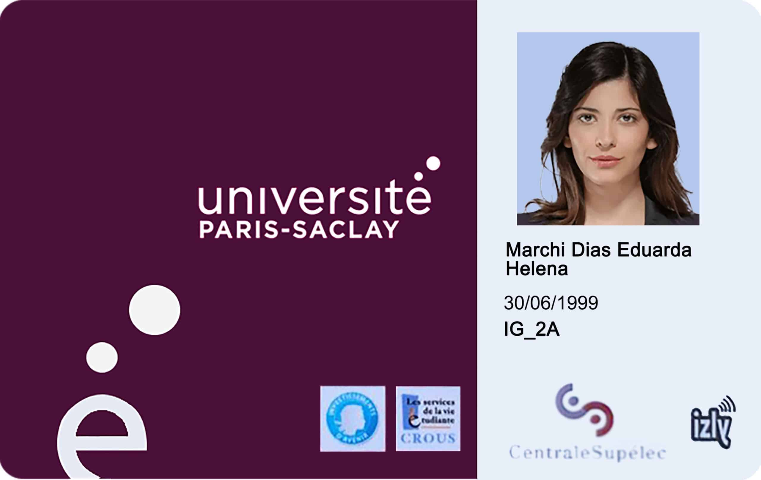 Create University Paris Saclay Student ID Cards with Fillable PSD Templates