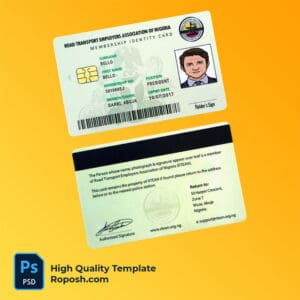 Nigeria ID card PSD template