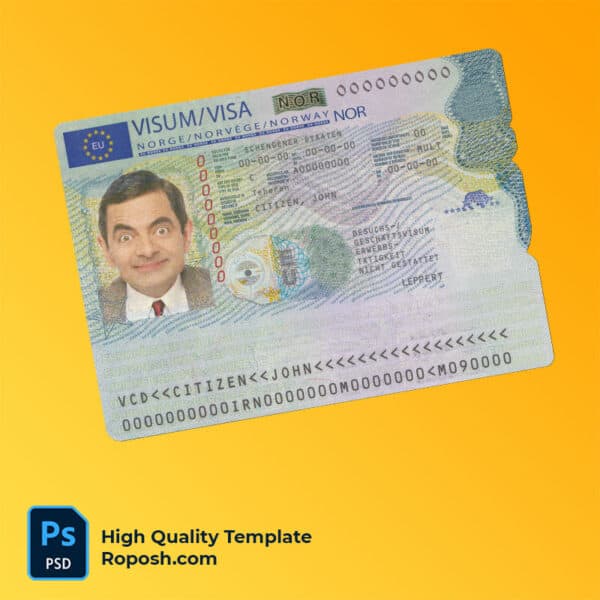 Norway schengen visa PSD template