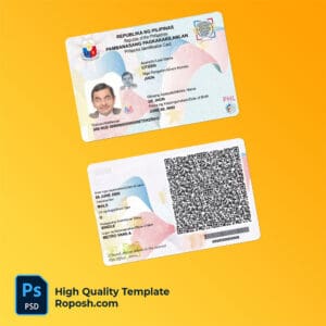 Philippines ID template in PSD format, fully editable