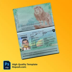 Malawi passport template in Word and PDF format, fully editable