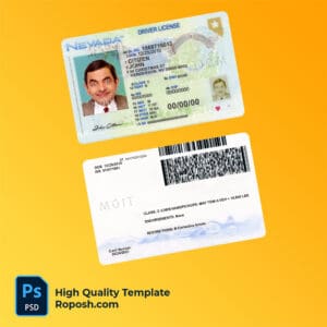 Nevada driver license psd template