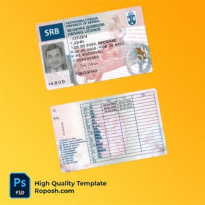 driver license psd template