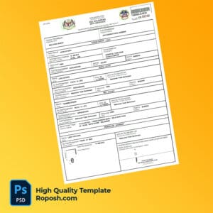 Malaysia birth certificate word and pdf template