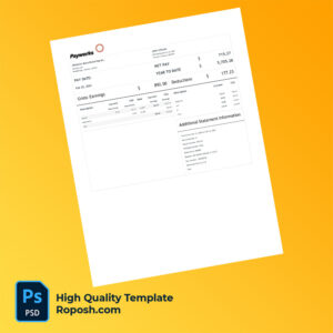 Payworks pay stub word and pdf template