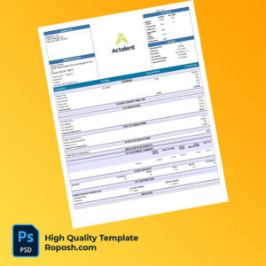 Actalent Inc pay stub word and pdf template