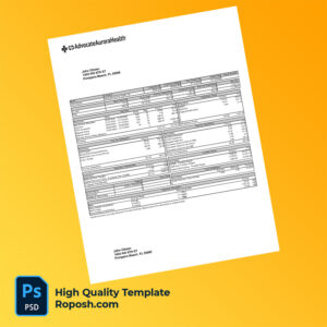 Advocate Aurora Health pay stub word and pdf template