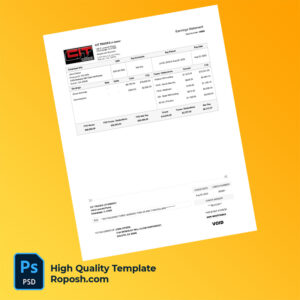 City of Jacksonville pay stub word and pdf template