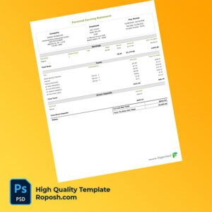 Fingercheck earning statement word and pdf template