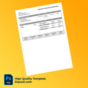 KROGER earning statement word and pdf template