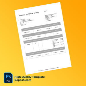 Middle Georgia Freightlin earning statement word and pdf template
