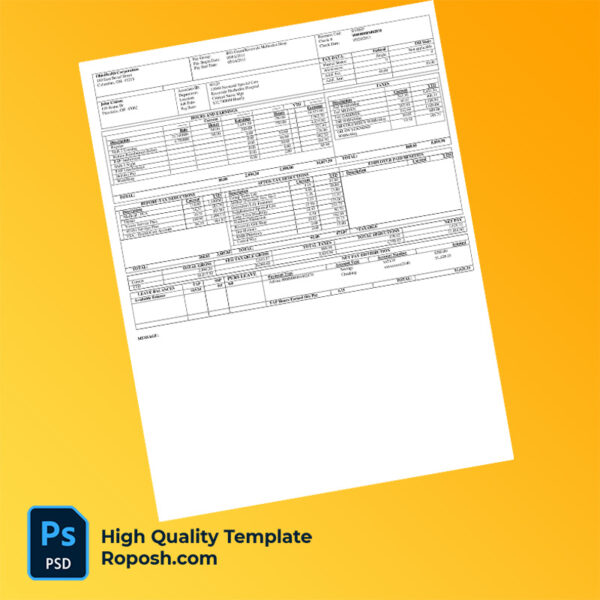 Ohio Health Corporation earning statement word and pdf template