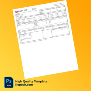 Robert Half Inc earning statement word and pdf template