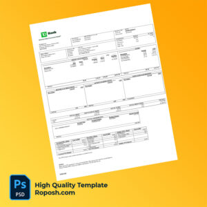 TD Bank N.A. pay stub word and pdf template