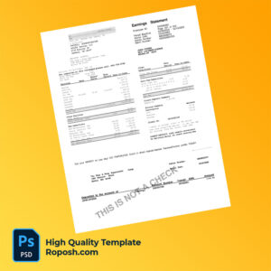 ADUSA Services LLC earning statement word and pdf template