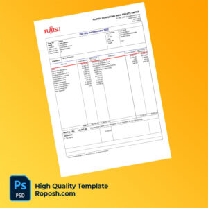 Fujitsu Consulting India Private Limited payslip word and pdf template