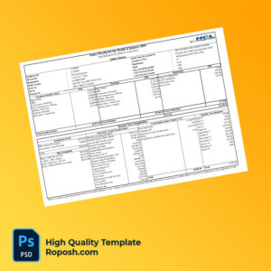 HCL Technologies Limited payslip word and pdf template