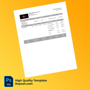 Hitachi Energy LTD earning statement word and pdf template