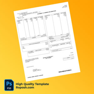 Kreayz Freight Trucking Services earning statement word and pdf template