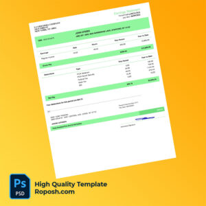 La Gioconda Company earning statement word and pdf template