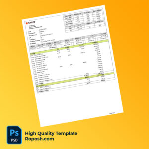 SMUD pay stub word and pdf template