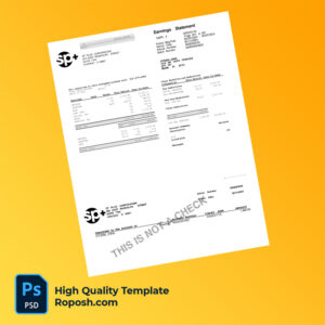 SP Plus Corporation earning statement word and pdf template