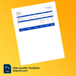 Shopbox earning statement word and pdf template