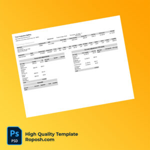 Total Productive Staffing earning statement word and pdf template