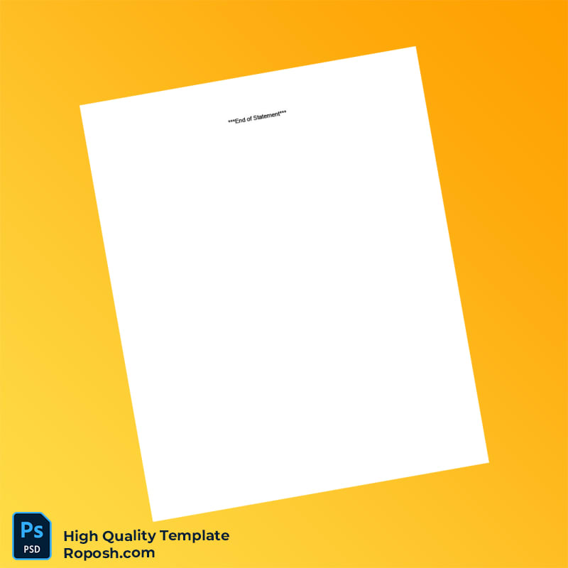 Afghanistan Ghazanfar Bank Account Statement Template in Word and PDF formats 2 page Afghanistan Ghazanfar Bank Account Statement Template in Word and PDF formats 2 page