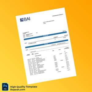 Angola Banco Bai Bank Statement Template in Word and PDF formats 5 page